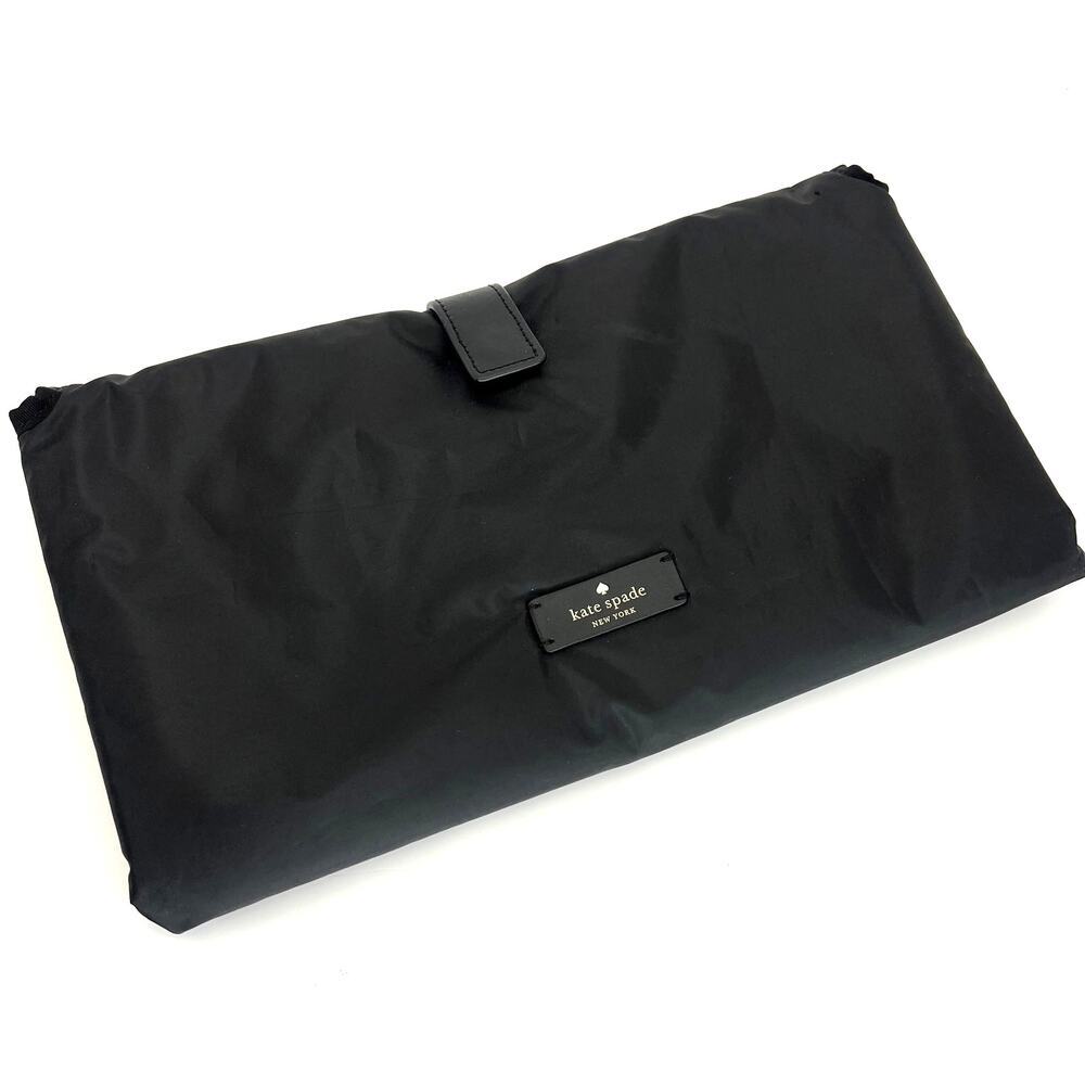 Kate Spade Baby Changing Pad Tri-Fold Magnetic Closure Black Nylon